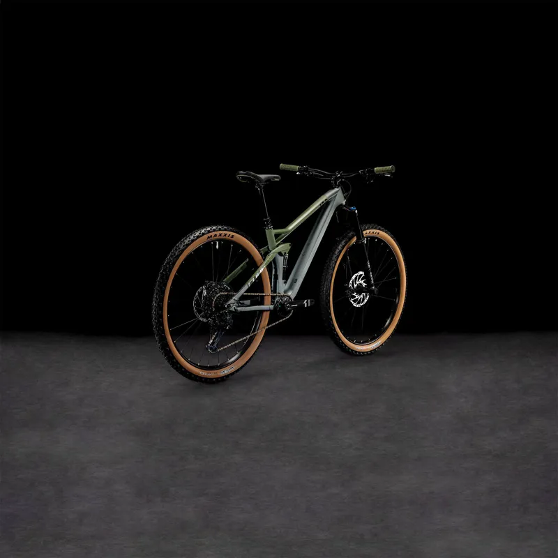 Cube Stereo ONE22 HPC TM Mountain Bike in Grey/Olive-6
